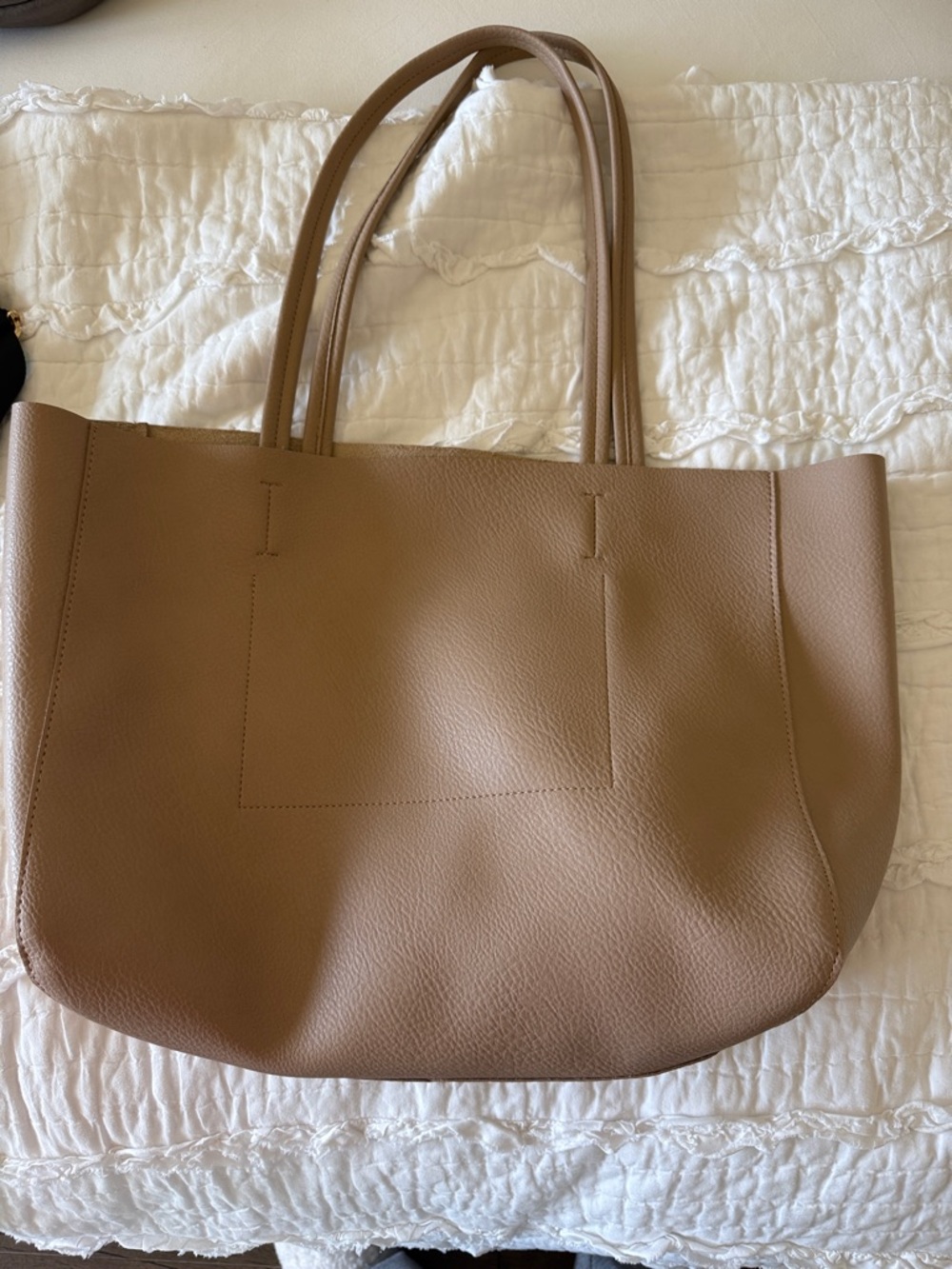 Old Navy Pebbled Tote in Light Brown